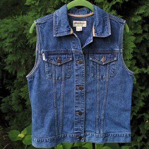 Eddie Bauer Buttondown Denim Vest with Pockets
